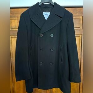 Men’s Black Wool Peacoat - 44L